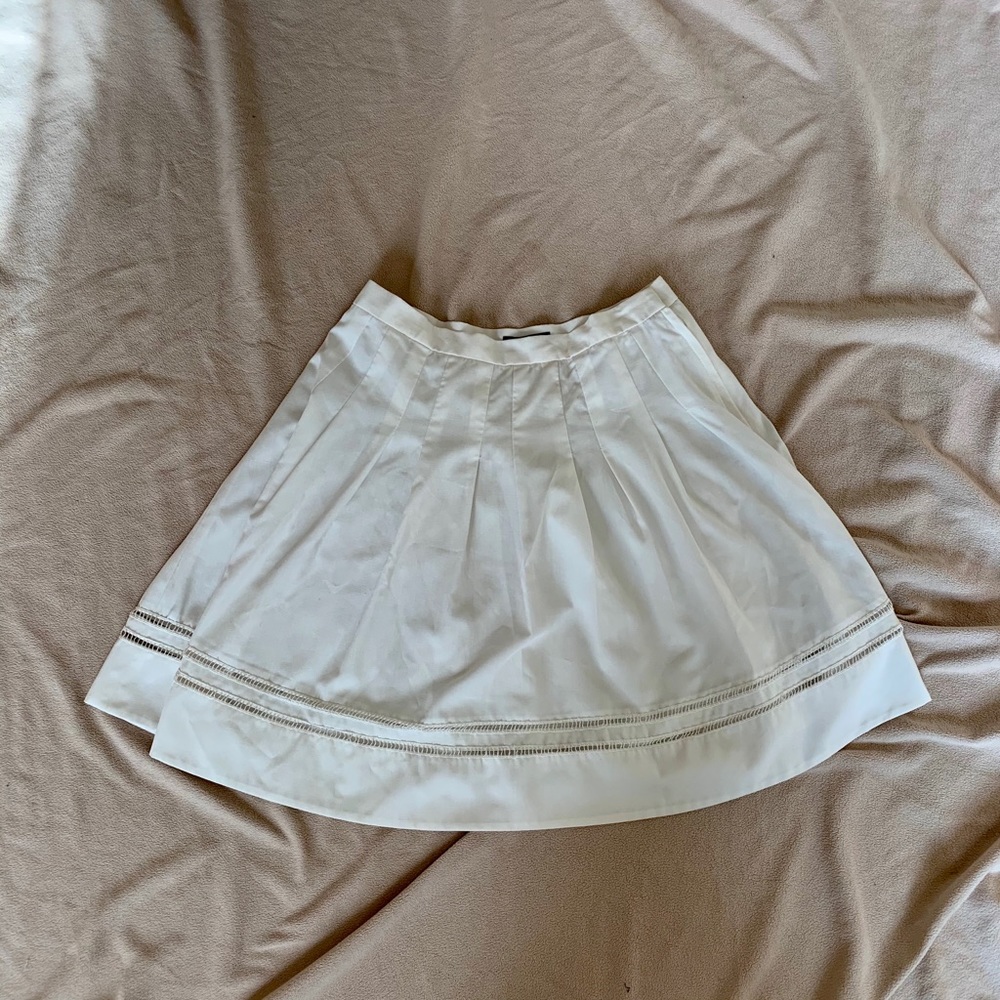 White Pleated Midi Skirt - Picture 2 of 7